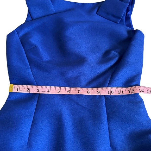 Kate Spade Double Bow Structured Cobalt Blue Dress NWOT - Picture 11 of 12